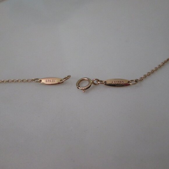 Tiffany & Co 18K Rose Gold .03ct Elsa Peretti Diamond by the Yard Necklace - Picture 6 of 6